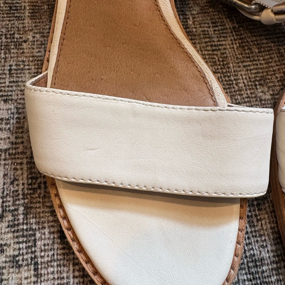 Frye Cindy white leather sandals size 8.5 worn once - Picture 5 of 6